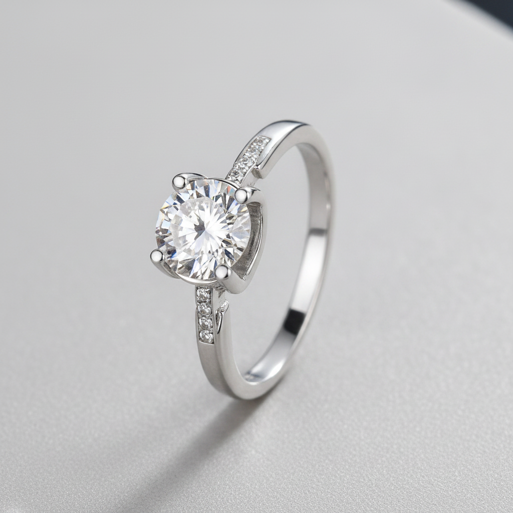 Moissanite Promise Ring